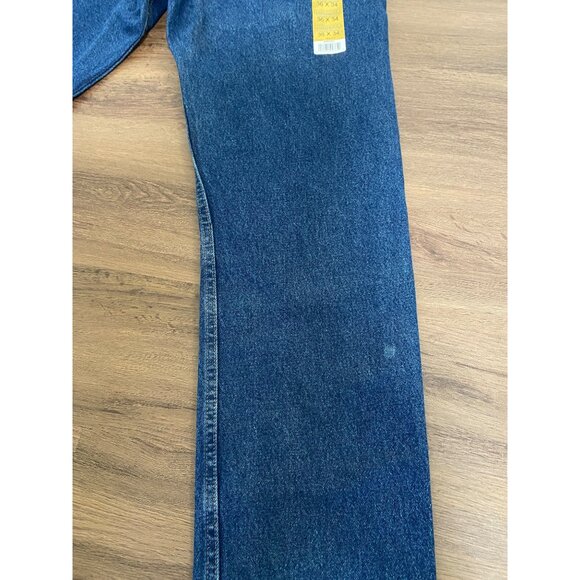 Mens Wrangler Relaxed Fit Blue Denim Jeans Size 36W X 34L Western Work - Picture 8 of 10
